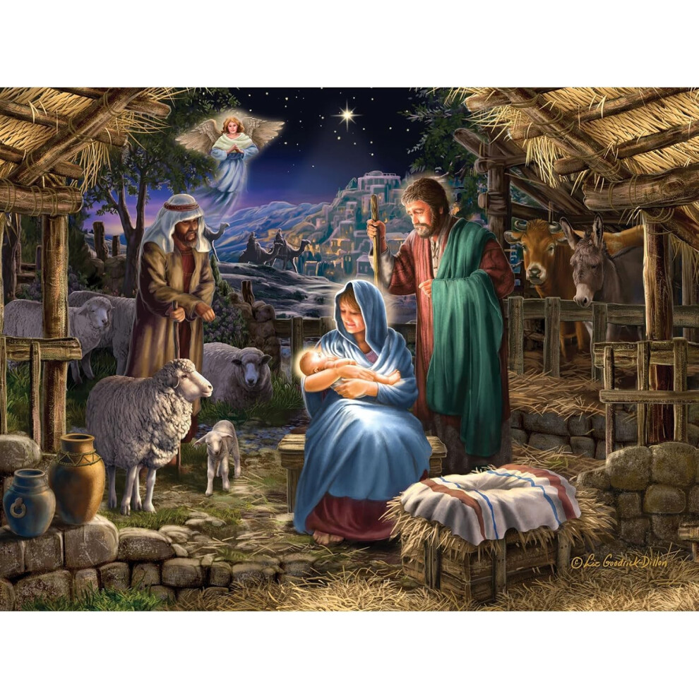 Bits And Pieces - Puzzle Da 500 Pezzi Per Adulti - 18"""" X 24"""" - Nativit - Puzzle Di Natale Cristiano Da 500 Pezzi Di Liz Goodrick-Dillon