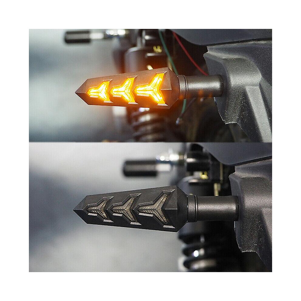 2Pcs Motorcycle Led Turn Signals Blinker For Kawasaki Ninja 250R 500R 650 Light 5014561032757