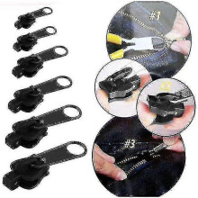 (brown) 6-pack Fixed Zipper Pullers - Zipper Slider Repair, Instant Zipper Set - Detachable Rescue Replacement Bag -Yx