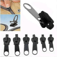 (black) 6-pack Fixed Zipper Pullers - Zipper Slider Repair, Instant Zipper Set - Detachable Rescue Replacement Bag -Yx