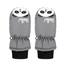 (Gray) 1 Pairs Winter Outdoor Gloves For Kids Toddler Kids Baby Boys Girls Ski Gloves Waterproof Sports Snow Mittens