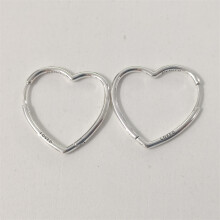 Pandora Sterling Silver Asymmetric Hearts of Love Hoop Earrings