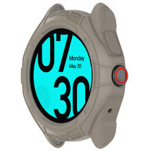 (Gray) Watch Case for Ti Watch Pro5 Half-wrap Skeletonized Case Film One-piece Case