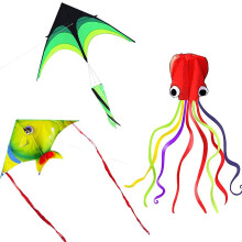 3pcs Kites Toys Delta Kite Tropical Fish Kite Octopus Kite Outdoor Activity Beach Toy