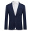 (Dark Blue, S) Allthemen Mens Casual Solid Regular Fit Notched Lapel Blazer 2