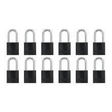 Lucchetto in alluminio Abus 72HB/40-40 KDx6 19318 Serie 72, larghezza corpo, diametro arco: 1/4"", spazio arco: 1 17/32"", nero-arco da 1,5"", 6 pezzi