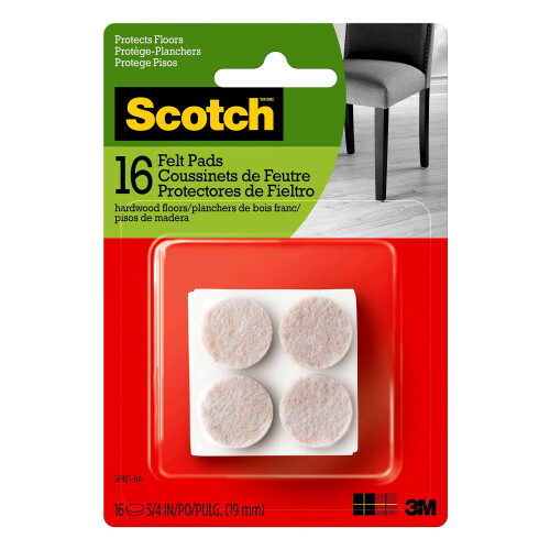 3M 3M SP805-NA Scotch Φελτ Pads, Λευκά, 16 Τεμάχια