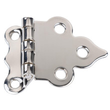 Nickel Plated Offset Boone or Sellers Cabinet Hinge | Pack of 2 | Hoos