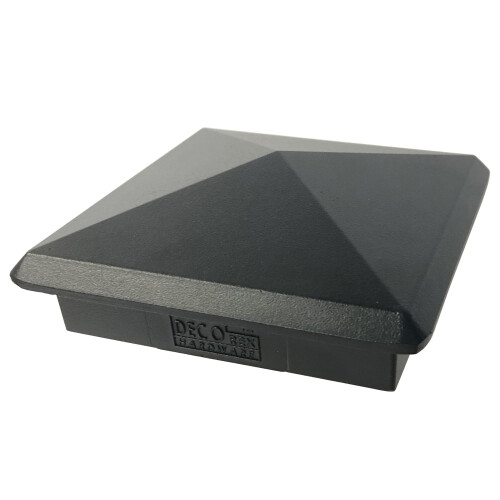 3.5" x 3.5" Βαρέως τύπου Αλουμινένιο Κάλυμμα Πυραμίδας για Ξύλινους Πόλους - Μαύρο