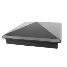 Tapa de poste piramidal de aluminio resistente de 6"" x 6"" para poste real/verdadero de 6""