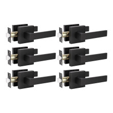 KNOBWELL 6-Pack Black Interior Door Handles - Universal Left/Right Handed, LJ-L01-BK-PS-paquete de 6