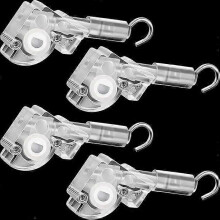 4 Pieces Blind Wand Tilt Control Wand Tilter for 1 Inch Mini Blind Head Rail Blind Tilt Mechanism Replacement with D Shaped Gear Tilt Mechanism Hook C