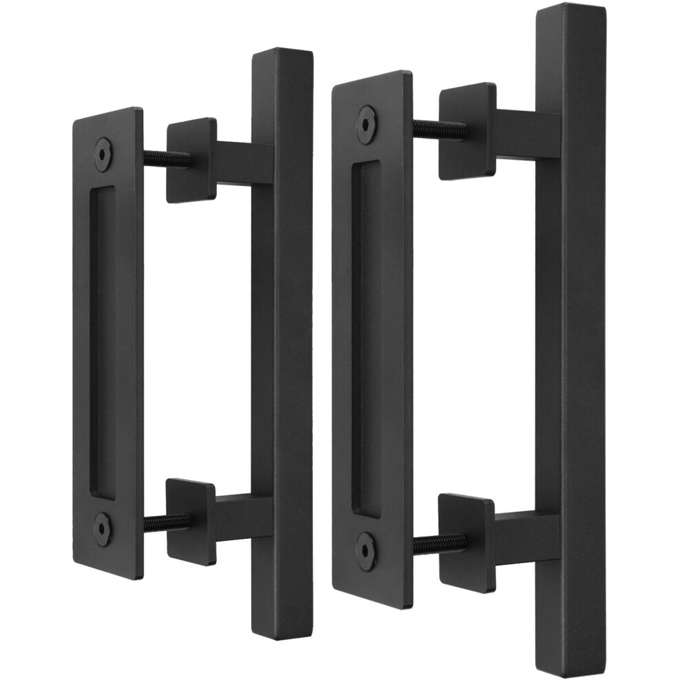 Easelife 2 Pack 12"" Sliding Barn Door Handles And Pulls Hardware Rust 711176258323