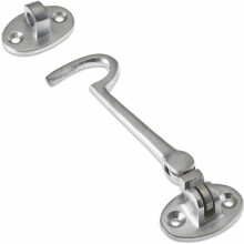 Dzina Cabin Hook Silent Pattern 100mm (4 Inch) Satin Chrome Pack of 3