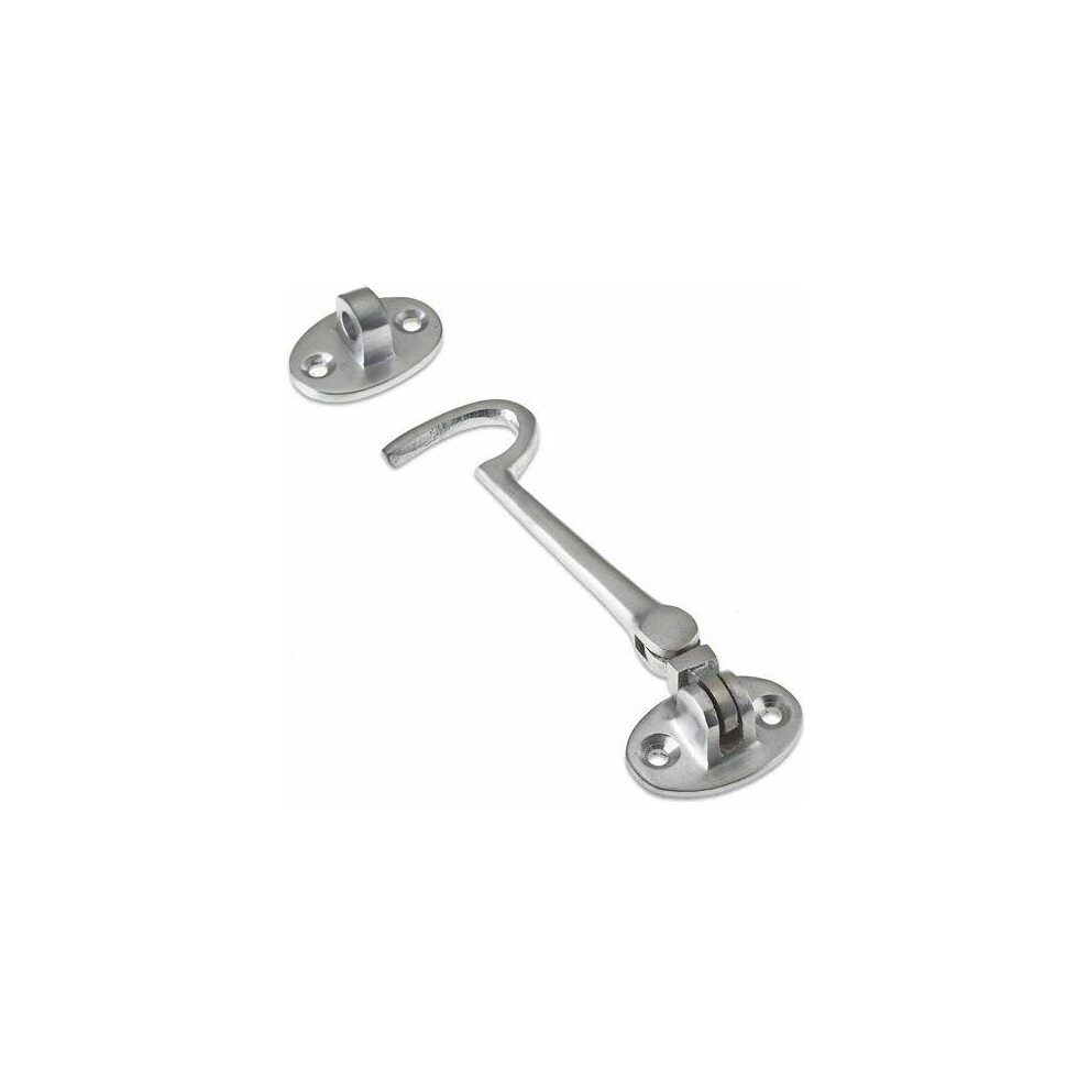 Dzina Cabin Hook Silent Pattern 100Mm (4 Inch) Satin Chrome Pack Of 3 5056040874670
