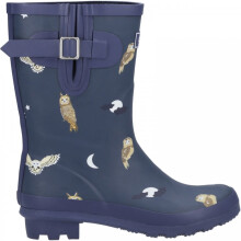(3 (Adults'), Owls) Woodland Mid Owls Ladies Mid-Calf Print Wellies