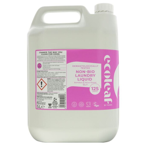 Ecoleaf Non-Bio Laundry Liquid Bamboo and Lotus 5L 1