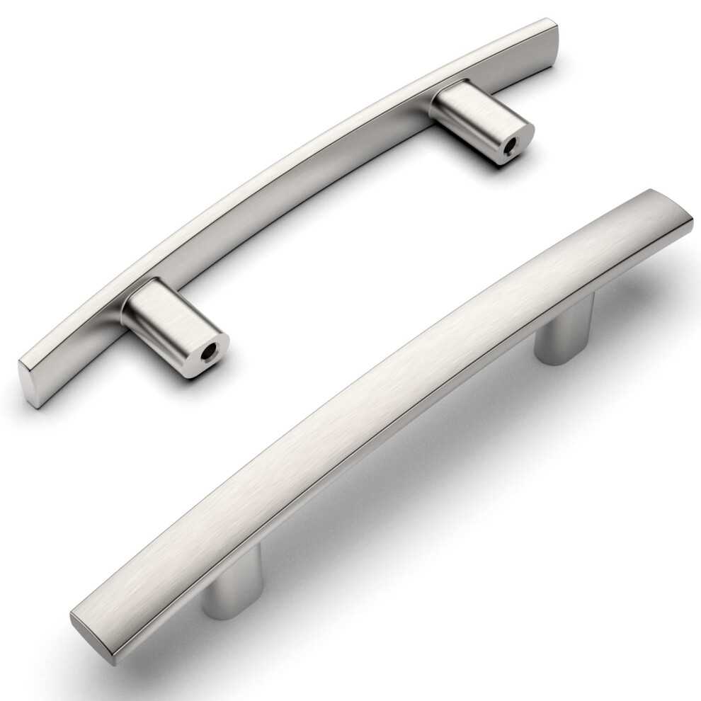 Amerdeco 25 Pack Brushed Satin Nickel 3 Inch(76Mm) Hole Centers Kitchen Cabinet Pulls Hardware Kitchen Handles For Cabinets Cupboard Handles Drawer P 707618492080