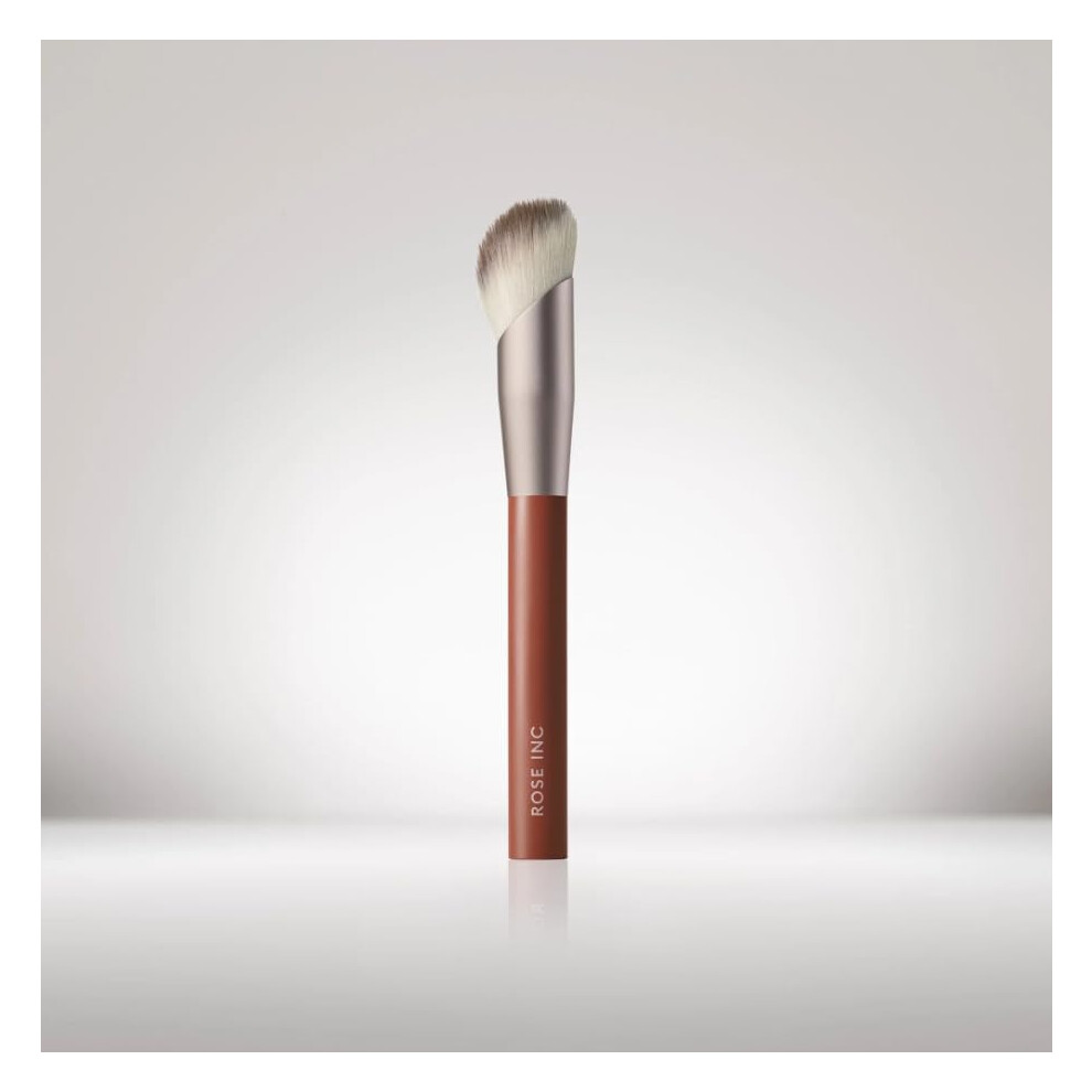 Rose Inc Number 2 Angled Blush Brush - Vegan & Sustainable Makeup Brush for Precise Application