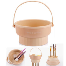 UPTOZOBLY Mat de Limpieza para Brochas 3 en 1 con Soporte para Secar Brochas, Mat de Silicona para Limpiar Brochas de Maquillaje