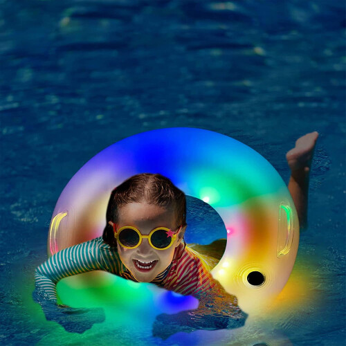 Inflatable Pool Floats, Pool Floats Adult, Light Up Led Pool Floaties ...
