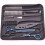 (Black blue) 6'' Hair Scissors Thinning Hairdressing Razors Com Set 1