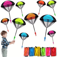 10 piezas de juguetes para paracaídas sin enredos para jóvenes, coloridos soldados de plástico del ejército