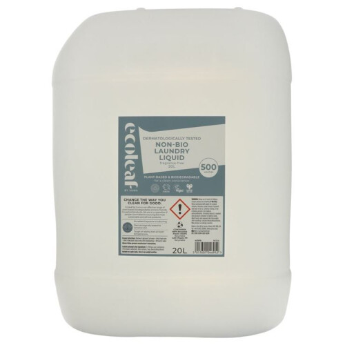 Ecoleaf Non-Bio Laundry Liquid Fragrance Free 20L