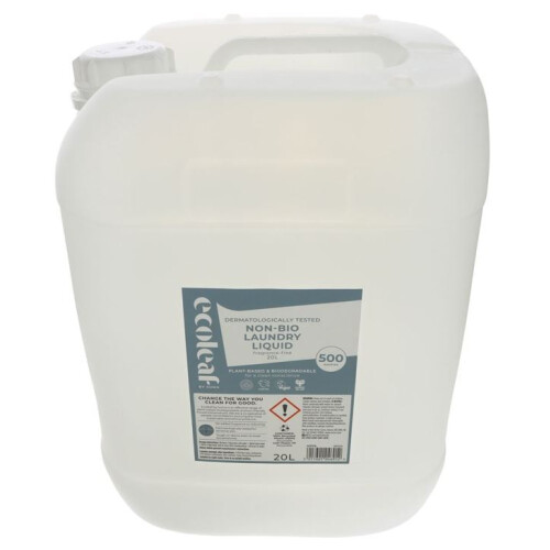Ecoleaf Non-Bio Laundry Liquid Fragrance Free 20L 1