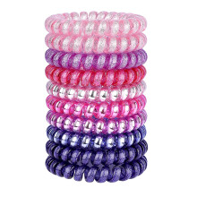 JessLab Spiraalvormige haarelastiekjes 10 stuks Traceless Telefoonsnoer Haarelastiekjes Spiraalarmband Plastic Spoelhaarelastiekjes Paardenstaarthoud