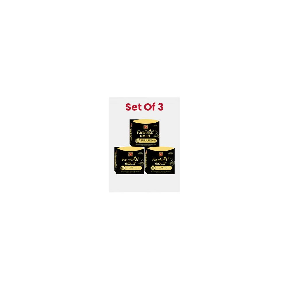 Face Fresh Set of 3 Gold Plus 4 in 1 Beauty Pack | Removes Acne, Dark Spots, Fine Lines, Wrinkles & Increases Skin Firmness