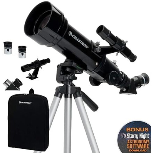 Celestron Celestron 21035 Travel Scope 70 Portable Refractor Telescope Kit with Backpack, Black 1