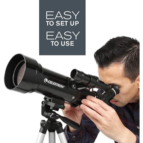 Celestron Celestron 21035 Travel Scope 70 Portable Refractor Telescope Kit with Backpack, Black 2