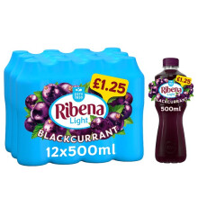 Ribena Light Blackcurrant Juice Drink 500ml (Case of 12)