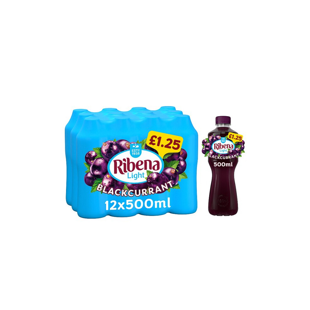 Ribena Blackcurrant Juice Drink 500Ml (Case Of 12) Light