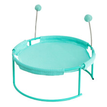 (Green, One size) 2025 New Pet House Supplies Cat Pad Spring Ball For Small Cats Dogs Cloth Iron Breathable Mesh Cute Detachable Hammock Bed
