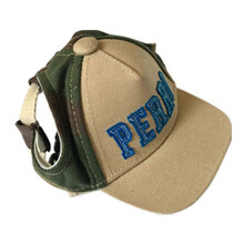 (S, Army green) 2025 New Dog Sun Hat Baseball Cap Peaked Cap, Letter Print Shading Hat Accessory for Pet Dog