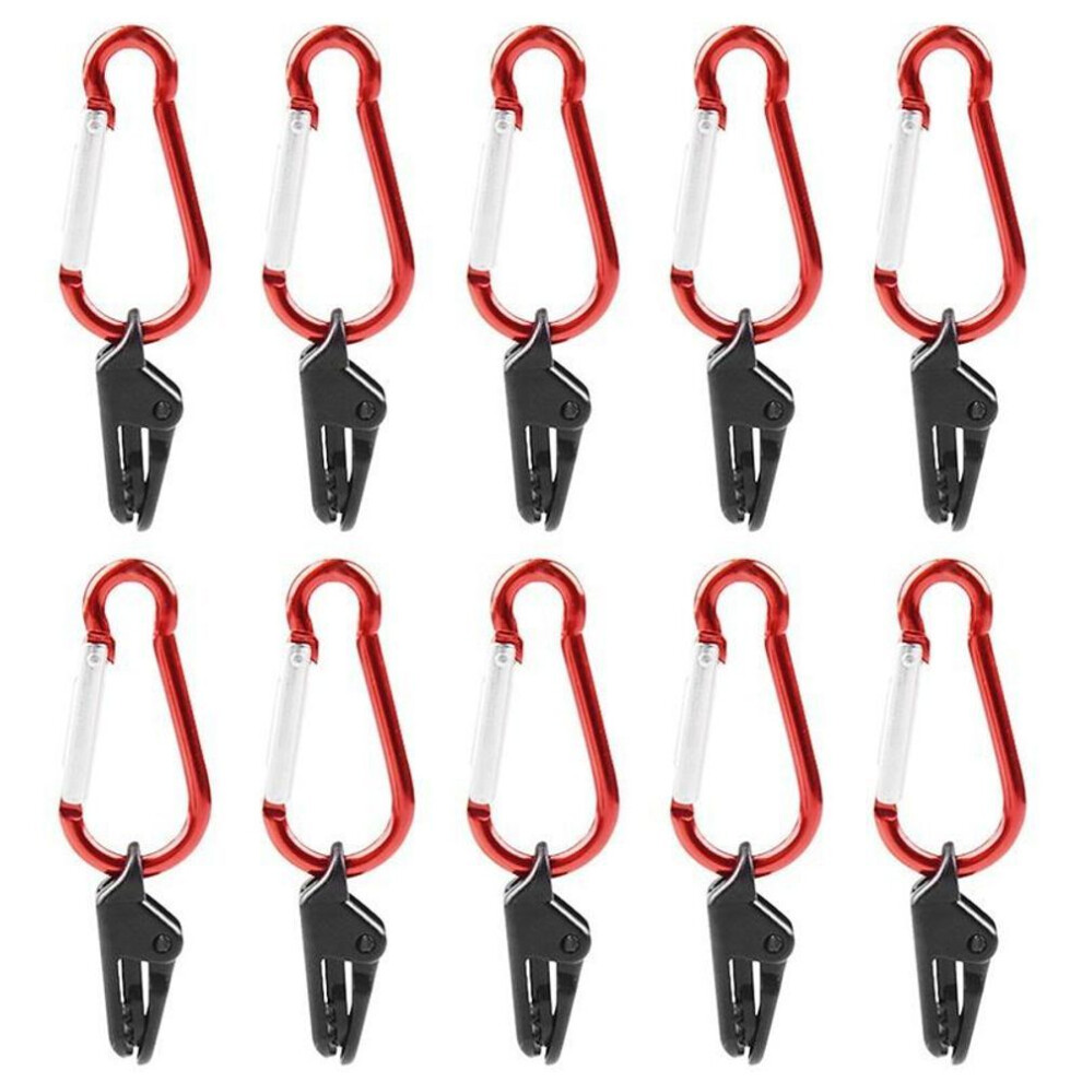 (as the picture, 10pcs) 20/10/5pcs Hook Plastic Windproof Clamp Set Survival Grommet Tent Clips Buckle Awning Tarp Fixed Outdoor Camping Tent Accessories