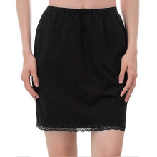 (Black, One size) 2025 New Half Slips for Women Underskirt with Short Lace Trim Lace Half Slip Dress for Under Dresses
