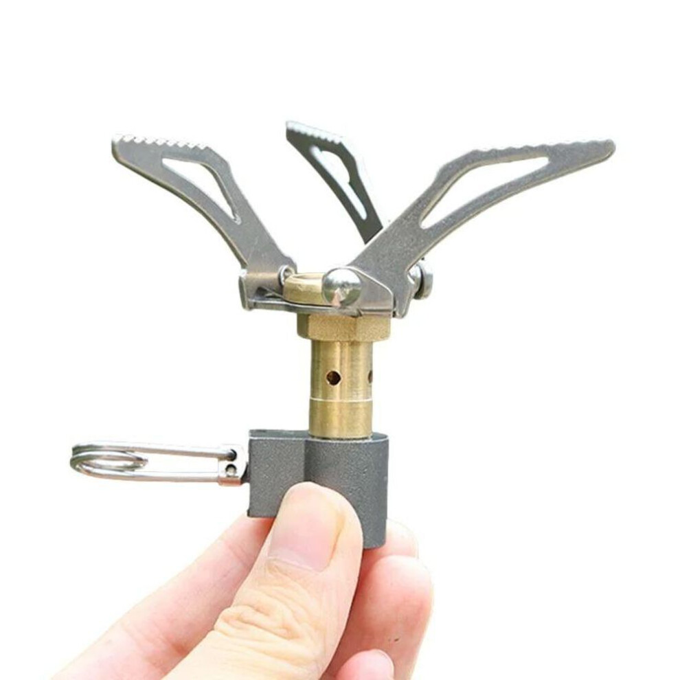 (as the picture) Mini Burner Camping Gas Stove Outdoor Portable Folding Ultralight Tourism Burner Windproof Stove Hiking Picnic Cooker Equipment