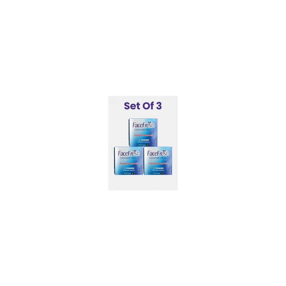 Face Fresh Set of 3 Face Cleanser Cream - Treats Acne, Freckles, Skin Texture, Scars - Best Results  - 23g