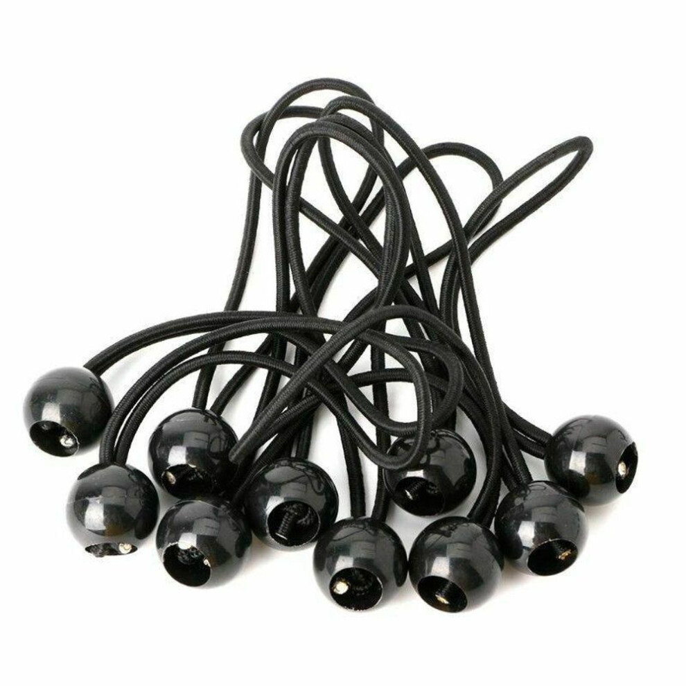 (10pcs) 10pcs Tarpaulin Bungees Ball Shock Elastic Loop Tie Cord