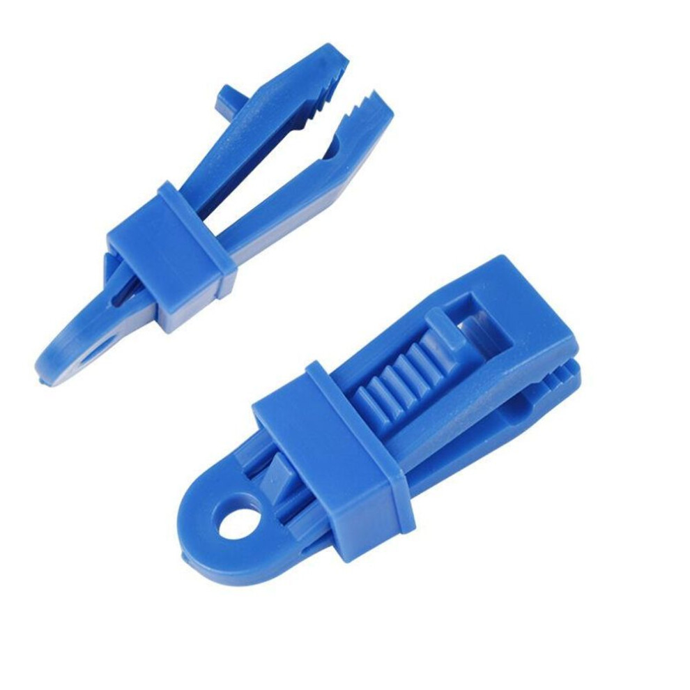 (blue, 10 Pcs) 5/10/15/20 Pcs Tarp Clamp Awning Tent Canopy Clamp Clip Snap Canvas Anchor Gripper Caravan Jaw Grip Trap Fixing Hook Wind Rope Buckles
