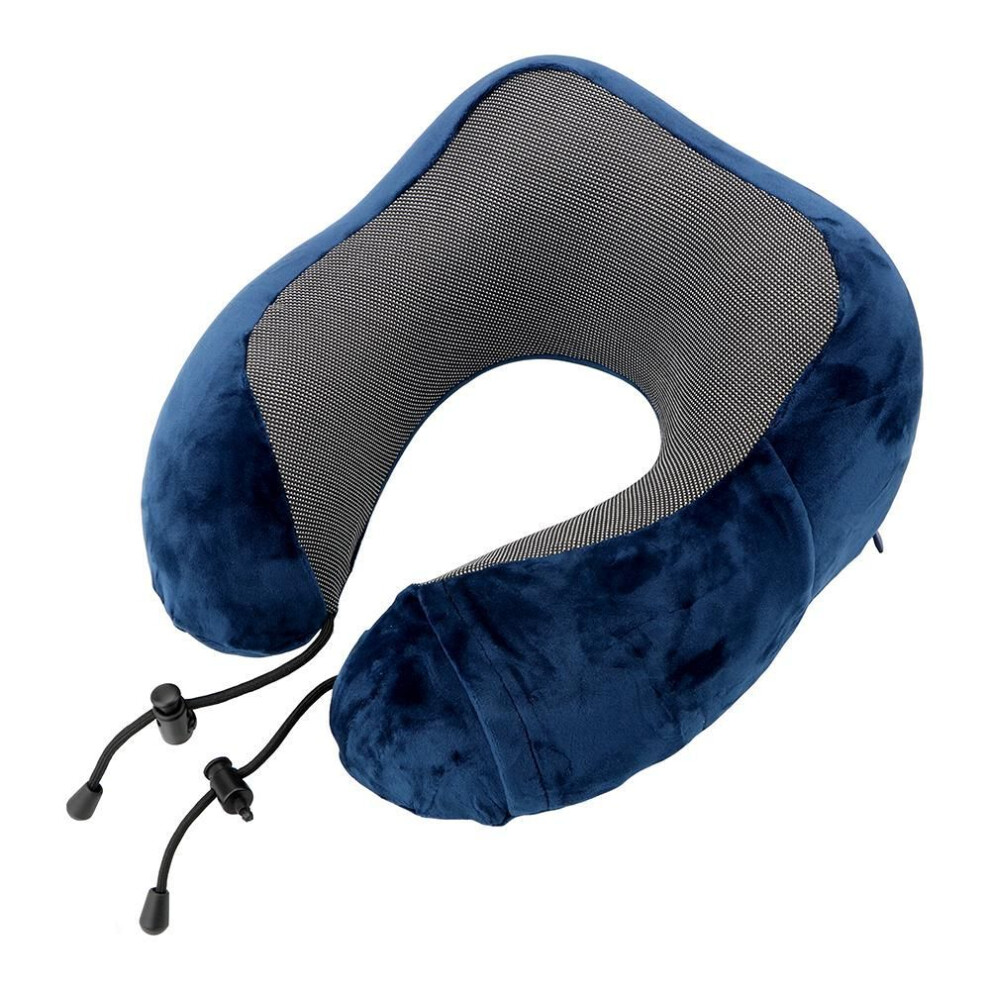 (navy blue) Travel Healthcare Soft Travel Pillow Neck Cushion U Shaped Neck Cervical Airplane Pillow Memory Foam