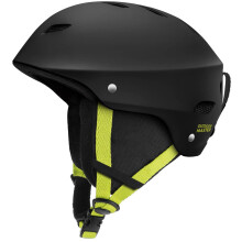 OutdoorMaster Kelvin Casco da sci - Casco da snowboard per uomo, donna e ragazzo Nero+Limone S