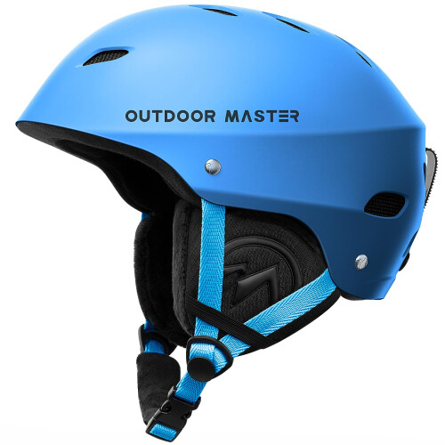 OutdoorMaster Kelvin Casco da sci - Casco da snowboard per uomo, donna e ragazzo Blu M