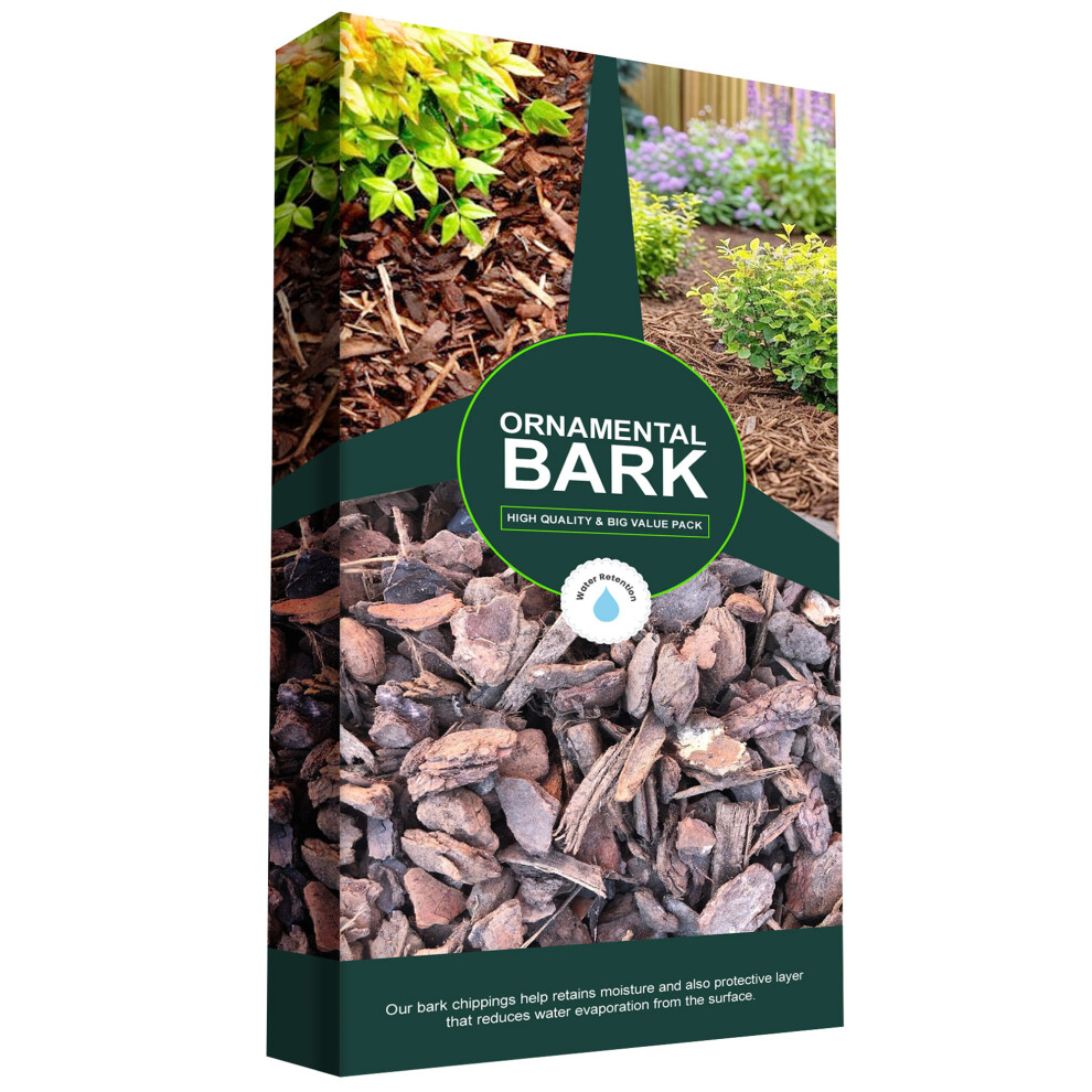 2 Bags (120 Litre) Ornamental Bark Decorative & Landscape Garden Wood