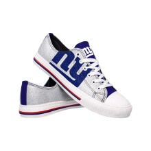 FOCO New York Giants NFL Womens Glitter Low Top Canvas Shoes - 8