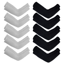 10 paia di manicotti unisex per braccia, protezione solare UV, raffreddamento