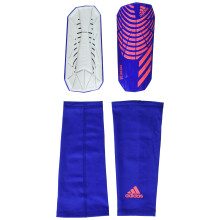 adidas Unisex-Erwachsene League Predator Schienbeinschoner Hi-Res Blau/Turbo/Wei? X-Large